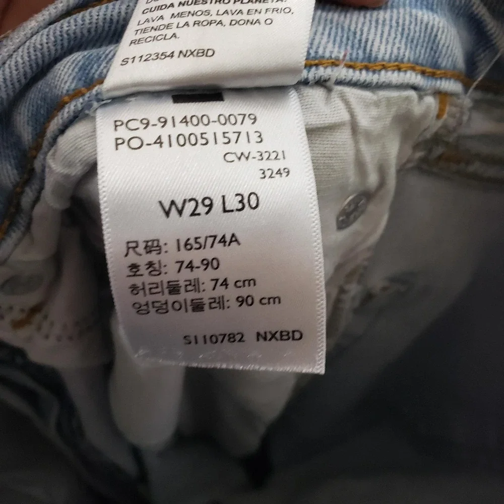 Levi Strauss Signature Jeans Mens 29x30‎ Light Wash Regular Fit Denim Waterless